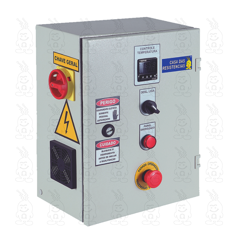 Painel de Controle de Temperatura Industrial