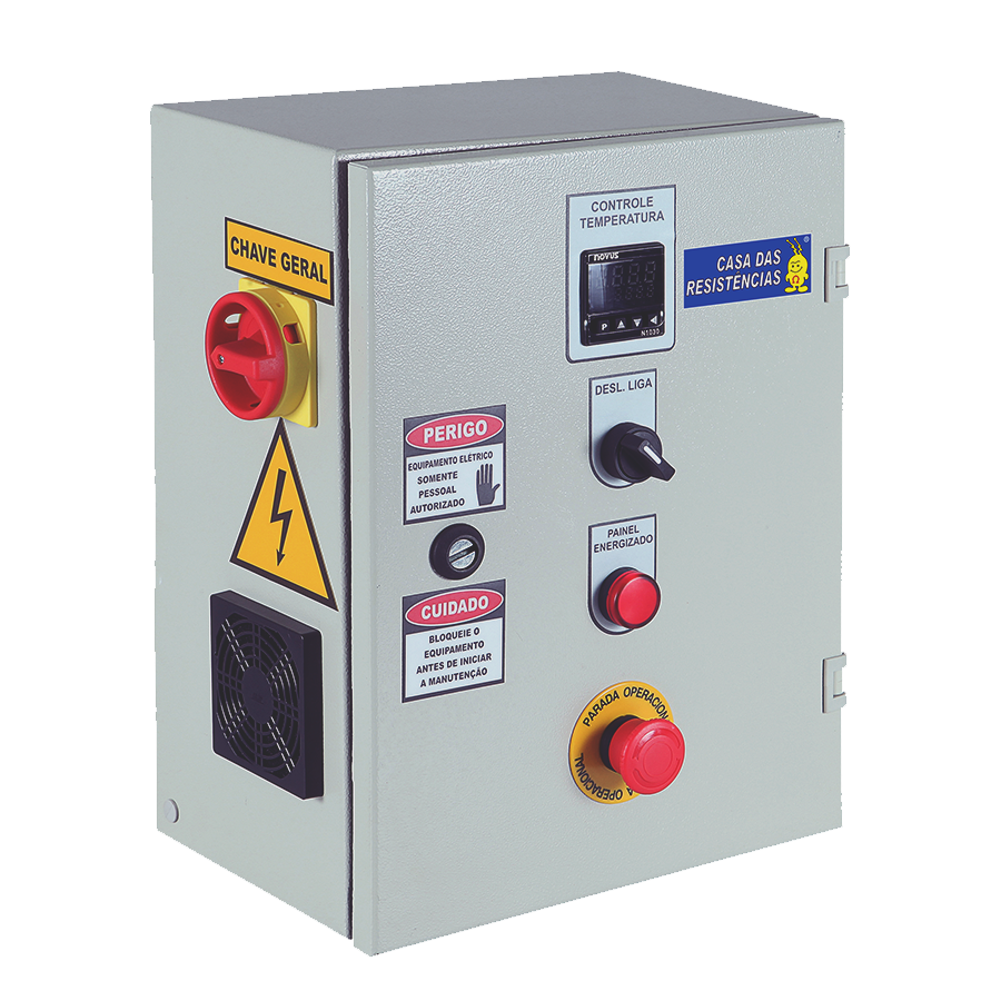 Painel de Controle de Temperatura Industrial