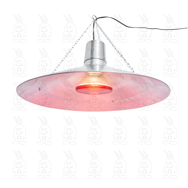 AQUECEDOR CAMPÂNULA REFLETORA PARA CRIAÇÃO DE SUÍNOS Ø450 X 150MM 175W 230V LÂMPADA VERMELHA